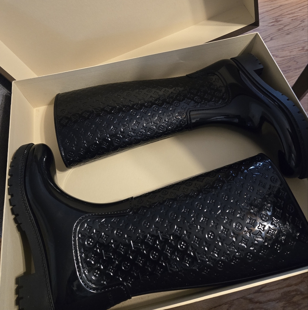 Louis Vuitton Black Rain boots